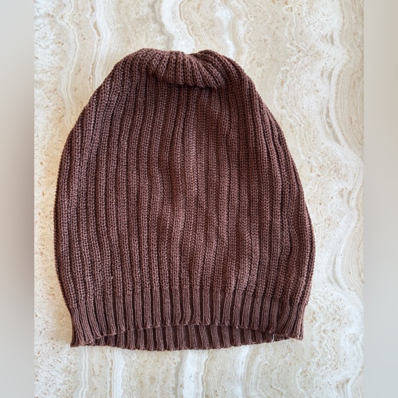Accessories - UNISEX LIGHT BROWN KNIT HAT/BEANIE